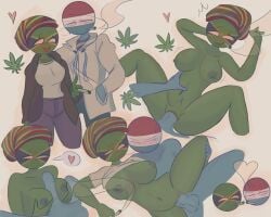 1boy1girl blunt breasts clothed/nude countryballs countryhumans countryhumans_girl dutch female female/male holland hoodie jamaica jamaica_(countryhumans) jamaican jamaican_flag kek_doktor large_breasts large_penis leg_grab male marijuana netherlands netherlands_(countryhumans) paizuri penetration penis sex shirt_lift smoking smoking_weed straight titfuck titjob vagina vaginal_penetration vaginal_sex waist_grab weed