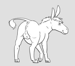 2022 anatomically_correct anatomically_correct_anus anatomically_correct_genitalia anatomically_correct_pussy animal_genitalia animal_pussy anus asinus ass causationcorrelation crotchboobs digital_drawing_(artwork) digital_media_(artwork) donkey equid equine equine_anus equine_pussy female feral genitals mammal mane nipples presenting presenting_anus presenting_hindquarters presenting_pussy pussy quadruped raised_tail simple_background solo tail_tuft tuft