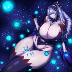 1girl 1girls astronomical_hyper black_marie breasts_bigger_than_ass breasts_bigger_than_building breasts_bigger_than_city breasts_bigger_than_galaxy breasts_bigger_than_head breasts_bigger_than_house breasts_bigger_than_planet breasts_bigger_than_torso breasts_bigger_than_universe cleavage fate_(series) female giantess huge_breasts marie_antoinette_(fate) noikaisyu skindentation solo solo_female solo_focus space thick_thighs thigh_crush universe wide_hips yellow_eyes