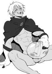 1boy 1other anthro black_and_white boner cape_only erect_penis erection foreskin hard_on in_slime incest incest_(lore) interspecies male male_only monochrome muscles muscular muscular_male penis pleasure_face rimuru_tempest schizoid slime slime_penetrated spread_legs that_time_i_got_reincarnated_as_a_slime uncircumcised uncolored veiny_penis veldora_tempest