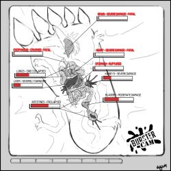 1:1 5_toes ahastar ambiguous_gender barefoot brain crush death deinonychus digital_media_(artwork) dinosaur dromaeosaurid english_text feet foot_crush futanari gameplay_mechanics gore greyscale guts health_bar heart_(organ) hi_res humanoid_feet internal_organs intestines low-angle_view lung micro monochrome organs reptile scalie shira_frozenmoon signature slug_(artist) snuff stomach stomping text theropod toes torture underfoot worm's-eye_view