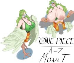 absurd_res angry avian big_breasts breasts cleavage clenched_teeth clothed clothing crying european_mythology female female_focus female_penetrated genitals greek_mythology green_hair hair harpy hi_res huge_breasts male male/female male_penetrating male_penetrating_female mind_break monet_(one_piece) mythological_avian mythology one_piece penetration penile penile_penetration penis penis_in_pussy rape sex shounen_jump sunnysundown tears vaginal_penetration vein veiny_penis