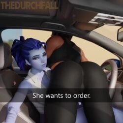 2girls 3d animated ass ass_focus ass_slap ass_up big_ass blizzard_entertainment brap bubble_ass bubble_butt dark-skinned_female durchfall egyptian egyptian_female european european_female fart fart_fetish female female_only french funny he_wants_to_order meme middle_eastern middle_eastern_female overwatch overwatch_2 pharah selfie skin_tight slap slapping_butt snapchat sound tight_clothing unexpected_ending video voice_acted widowmaker yoga_pants yuri