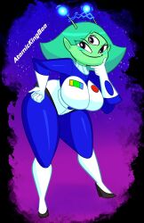 1girls 2d 3_eyes alien alien_girl antenna antennae artist_name atomickingboo big_ass big_breasts big_butt breasts busty curvaceous curvy curvy_figure fat_ass fat_butt female female_focus female_only green-skinned_female green_body green_hair green_skin high_heels hips humanoid large_ass large_breasts large_butt legs light-skinned_female light_skin looking_at_viewer lou_lou multi_eye original original_character the_space_angels thick thick_legs thick_thighs thighs voluptuous wide_hips