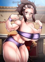 1girls :o amazon artist_name artist_signature artist_website big_breasts breast_grab breasts brown_fur brown_hair female female_focus female_only female_sumo genderswap_(mtf) huge_breasts kimono looking_at_viewer muscular muscular_female raiden_tameemon_(shuumatsu_no_valkyrie) rockie_art rule_63 shuumatsu_no_valkyrie solo solo_female solo_focus sumo sumo_wrestler tagme url voluptuous