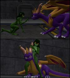 3d_(artwork) 3d_model annoyed cell comic crossover curious dragon feral garry's_mod humanoid large_breasts monster nude_female playful scp-811 scp_foundation spyro_reignited_trilogy spyro_the_dragon swamp_woman tyrakathedragonfan