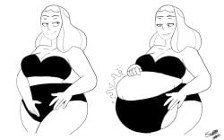 1girls belly belly_expansion belly_inflation big_belly big_breasts breasts cleavage expansion female gurgling_belly hand_on_belly indian indian_female inflation mature_female milf mother obese priyanka_maheswaran rumbling_stomach sequence smappa solo_female steven_universe stomach_noises swimsuit