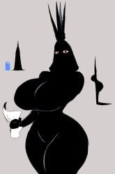 artist_request big_breasts bloo cartoon_network celestial_dragon crown female fist foster's_home_for_imaginary_friends imu_(one_piece) male one_piece paper queen red_eyes shadow silhouette thick_thighs voluptuous world_noble