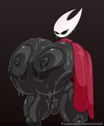 anthro areola areolae ass big_ass big_breasts black_skin breasts cape cloak cloth clothing female hollow_knight hornet_(hollow_knight) huge_ass huge_breasts hyper hyper_ass hyper_breasts hyper_hourglass large_ass large_breasts mob_face nipples pussy red_cape red_robe robe solo solo_female sweat sweating sweaty tagme tasteofchoklit