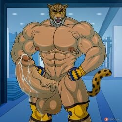 balls bandai_namco bara big_balls big_penis boner erection gay jaguar kappax king_(tekken) male male_only mask masked muscles muscular penis precum solo solo_male tekken wrestler