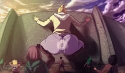 2d 3girls 6+boys animated annie_leonhardt armin_arlert ass ass_clapping attack_on_titan big_ass big_butt bubble_butt cinderdryadva clapping_cheeks color crouching d-art dat_ass dumptruck_ass eren_jaeger fat_ass funny giant giantess imjustthatkinky mikasa_ackerman outdoors public shingeki_no_kyojin shockwave_(verb) shorter_than_10_seconds shorter_than_30_seconds size_difference sound squatting thick_thighs twerk twerking video voice_acted