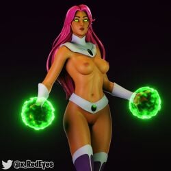 1girls 3d boots dc dc_comics female female_only fortnite solo starfire starfire_(fortnite) tagme teen_titans x_redeyes