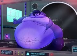 big_breasts blueberry_inflation breasts female frootiebuck inflation spherical_inflation tagme