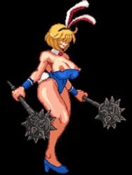 animated ass big_ass big_breasts blonde_hair bowtie bunny_costume bunny_ears bunny_girl bunny_suit bunnygirl bunnysuit cleavage collar covered_eyes exposed_nipples fake_rabbit_ears fake_rabbit_tail female female_only final_fuck high_heels large_ass large_breasts mace nonki pixel_art rabbit_ears rabbit_ellie_(final_fuck) rabbit_tail short_hair shoulders side_view sleeves sprite thick_thighs thighs tight_clothing tights