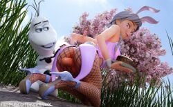 3d anna_(frozen) braces bunny_costume bunny_ears bunny_girl bunnysuit cake carrot corset dildo_insertion dildo_penetration disney female female_penetrated frozen_(film) frozen_2 light-skinned_female light_skin makeup olaf_(frozen) princess queen rabbit sex sex_toy suit the2ndtwinx tinker_bell