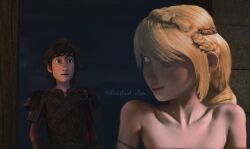 1boy 1boy1girl 1girls astrid_hofferson bangs bangs_over_eyes blonde_hair blue_eyes braid braided_hair braids brown_hair canon_couple couple dreamworks exposed exposed_shoulders female green_eyes hiccup_horrendous_haddock_iii how_to_train_your_dragon light-skinned_female light-skinned_male light_skin male male/female romantic romantic_couple seductive seductive_eyes seductive_look seductive_mouth seductive_smile topless topless_female wholesome