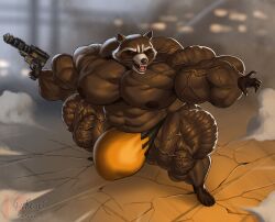 abs balls biceps bodybuilder bulge chest_hair chest_tuft furry guzreuef huge_bulge hyper hyper_balls hyper_bulge hyper_genitalia hyper_muscles hyper_penis hyper_testicles male male_focus male_only marvel marvel_comics muscles muscular muscular_arms muscular_ass muscular_back muscular_legs muscular_male muscular_thighs nipples pecs penis rocket_raccoon testicles thick_thighs veins veiny_penis