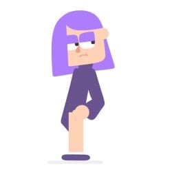 1girls accurate_art_style animated camsad duolingo emo emo_girl female flashing flashing_pussy hexanne lily_(duolingo) loop no_outlines official_style purple_hair small_breasts smile solo_female solo_focus tagme video