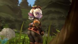 1girls animated ass ass_focus big_ass big_butt bubble_butt clothing constipation dialogue exertion fart fart_fetish female female_only funny league_of_legends league_of_legends:_wild_rift moobsloobs shortstack sound tagme tight_clothing tristana video yordle