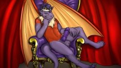 anthro balls fakemon genitals hi_res king kinguir male male_only penis purple_dragon royalty solo zoham