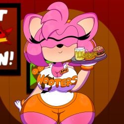 1:1 2020 3barts 4k absurd_res accessory alcohol amy_rose anthro anthro_only ass beer beverage big_breasts big_butt bottomwear breasts burger busty child_bearing_hips cleavage closed_eyes clothed clothing curvaceous curvy curvy_body curvy_female curvy_figure detailed_background digital_drawing_(artwork) digital_media_(artwork) english_text eulipotyphlan eyelashes female fingers food fries fur furry gloves hair hair_accessory hairband handwear headband hedgehog hi_res hooters hotpants hourglass_figure huge_breasts huge_butt inside large_breasts logo mammal meal multicolored_body multicolored_fur name_tag pink_body pink_fur pink_hair sega shirt shorts slim_waist small_waist smile solo sonic_(series) sonic_the_hedgehog_(series) tan_body tan_fur tank_top text text_on_clothing text_on_shirt text_on_tank_top text_on_topwear thick_thighs topwear two_tone_body two_tone_fur uniform video_games voluptuous wide_hips work_uniform