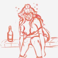 downblouse drinking drunk intoxicated leaning_forward mario_(series) nipple_slip nsforsoup oblivious princess princess_peach public wardrobe_malfunction