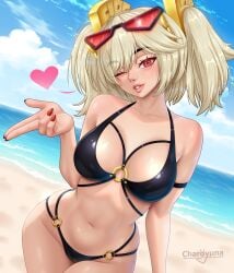 burnice white from zenless zone zero by charoyuna