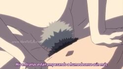 1boy 1girls animal_ears animated anime_screencap big_breasts blush bouncing_breasts breast_grab breasts brown_hair childhood_friend consensual_paizuri cowgirl_position duo female fox_ears fox_girl fox_humanoid fox_tail from_behind ginko_(koi_maguwai) grabbing grey_hair groping groping_breasts hands_on_stomach hentai_series huge_breasts kissing kitsune kitsunemimi koi_maguwai:_boukyaku_no_youko large_breasts licking_penis_tip long_video longer_than_2_minutes longer_than_one_minute looping_animation lovers male monster_girl nipples paizuri paizuri_lead_by_female penis pussy screencap sex shorter_than_3_minutes silver_hair socks socks_only spanish_subtitles spanish_text spanish_translation stitched straight tagme uncensored vaginal_penetration very_long_hair video white_hair