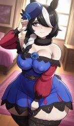 1girls 2d 2d_(artwork) aglaé_(miraculous_ladybug) aglae ai_generated ass big_ass big_breasts big_butt big_nipples big_thighs black_hair breasts cosplay cosplaying_as_character dancing dress female goth goth_girl hair_over_one_eye huge_ass huge_breasts huge_butt huge_thighs hyper_ass hyper_breasts hyper_butt miraculous:_tales_of_ladybug_and_cat_noir miraculous_ladybug puffy_nipples rice_shower_(umamusume)_(cosplay) thick_thighs thunder_thighs tight_clothing truth_spider03 umamusume