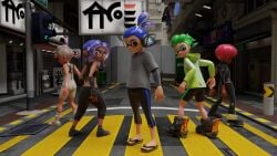 3d 3d_(artwork) 5boys agent_3_(splatoon) agent_3_(splatoon_3) agent_4_(splatoon) agent_8_(octo_expansion) agent_8_(side_order) agent_8_(splatoon) clothed clothed_male clothing cuttlefrsh_(splatoon) dark_skin fully_clothed group hiro_(splatoon) inkling inkling_boy john_(splatoon) male male_agent_3_(splatoon) male_agent_4_(splatoon) male_agent_8_(splatoon) male_only multiple_boys multiple_males new_agent_3_(splatoon) nintendo nonsexual octoling octoling_boy pale_skin public splagoonster splatoon splatoon_(series) splatoon_2 splatoon_2:_octo_expansion splatoon_3 splatoon_3:_return_of_the_mammalians splatoon_3:_side_order wo262_(3d_model_style)