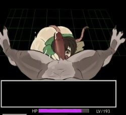 animated anime anthro anthro_on_anthro ass_peek big_butt big_penis bottomless brown_hair chara cottt_(artist) cum cumshot defeated draining draining_life-force draining_vitality energy_drain furry gameplay_mechanics gay green_eyes grey_body grey_fur hands-free handsfree_ejaculation health_bar large_ass large_penis looking_down male/male mouse no_sound orgasm pov pulsating_cumshot shiny_skin short shorter_than_30_seconds submissive_pov sucking_balls tagme tail top_only two-tone_body two-tone_fur undertale vein veiny_penis video white_body white_fur wolf yaoi