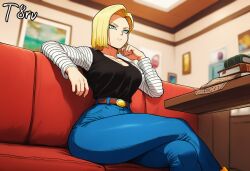 android 18 from dragon ball by t8r