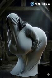 ai_animated ai_animation ai_generated ai_video animated awokose big_ass big_breasts big_butt big_thighs clothed covered covers cute_female ghost ghost_costume ghost_girl huge_ass huge_breasts huge_butt jiggle jiggle_butt jiggle_physics jiggling_breasts jiggling_butt no_sound sheets tagme thick_thighs video wide_hips