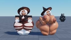 1girls 3d areola areolae artist_request ass background_character baseplate big_ass big_breasts breasts brown_body brown_eyes brown_nipples brown_skin clothed clothing cookie_run cookie_run_kingdom female female_only hyper hyper_ass hyper_thighs latte_cookie_(cookie_run) long_hair nipples nude roblox roblox_studio robloxian solo_focus tagme thick_thighs thighs white_eyes white_hair witch_hat