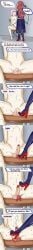 ballbusting ballbusting_orgasm chiyoda_momo cock_and_ball_torture cock_and_balls_torture fbbsk futanari machikado_mazoku multiple_images nude text yoshida_yuuko