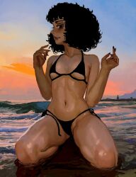 beach bikini casato cute ellie_(casato) female sunset
