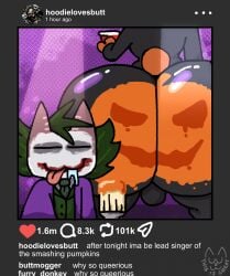 animal_humanoid anthro ass backsack balls batman_(series) big_butt bodily_fluids bodysuit bulge bulge_from_behind clothing dc dc_comics domestic_cat drooling duo english_text felid felid_humanoid feline feline_humanoid felis female femboy genitals halloween hi_res holidays hoodie_(wowthisisgreat) huge_butt humanoid hyper hyper_butt imminent_sex instagram lagomorph lagomorph_humanoid leporid leporid_humanoid male male/female mammal mammal_humanoid paint rabbit rabbit_humanoid saliva skee-lo skeleton_costume skinsuit text the_joker tight_clothing wowthisisgreat