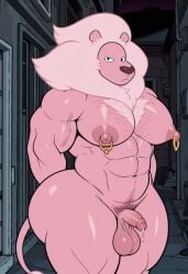 ai_generated angry anus ass balls bed big_ass big_butt bodily_fluids cartoon_network felid feline feral fur furniture genitals hi_res huge_ass huge_butt lion lion_(steven_universe) looking_back lying lying_on_bed male male_only mammal musk musk_clouds musky_butt nude on_bed pantherine pawpads pink_body pink_fur presenting presenting_anus presenting_balls presenting_hindquarters puffy_anus sigh simple_background solo spread_legs spreading steven_universe sweat sweaty_ass sweaty_balls sweaty_butt sweaty_genitalia tail thick_thighs