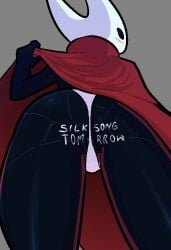 1girls anus ass ass_focus ass_writing blush body_writing cloak female female_focus female_only from_below from_below_view furry hollow_knight hollow_knight:_silksong hornet_(hollow_knight) horns insect_girl panties peppergiz pulling_clothing self_upload solo solo_female solo_focus thighs web