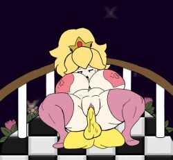 balcony ball_with_hyper_features big_breasts blonde_female blonde_hair blonde_hair_female breasts breasts_out color color_edit colored dot_eyes female mario_(series) melfsindulgence mob_face open_mouth paper_mario paper_peach ponytail princess princess_peach pussy reverse_cowgirl_position romantic romantic_couple romantic_night romantic_sex sanka-tetsu squatting squatting_cowgirl_position thick_thighs thighs third-party_edit twink_(mario) vagina vaginal_penetration vaginal_sex