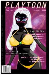 alien black_skin clothes duck_dodgers female female_only front_view long_hair martian playtoon queen queen_tyr'ahnee skimpy_clothes solo standing text warner_brothers