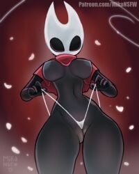 1girls artist_name artist_signature breasts curvy curvy_female curvy_figure female_only hips hollow_knight hollow_knight:_silksong hornet_(hollow_knight) mikansfw nipples nude nude_female petals pulling_thong pussy silk solo solo_female thong thong_bikini