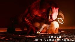 3d angel animated big_ass big_breasts big_penis bigger_male blonde_hair demon female horns male mangoman penetration penis rape sex