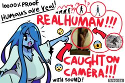 1girls 2025 arrow_(symbol) big_breasts blue_hair blue_skin breasts conspiracy_theory emoji ghost ghost_girl mob_face murgoten pointing simple_background simple_eyes tattered_clothing white_background youtube_thumbnail