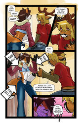 anthro antlers balls big_balls canine cervine comic cox deer fox fur furry gideon girly horns hyper male male_only orange_eyes penis red_eyes