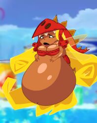 accurate_art_style big_belly digestion edith_up_(rayman) rayman_(series) rayman_origins same_size_vore soft_vore vore vore_belly
