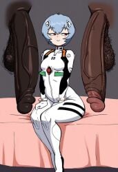african dark-skinned_male hair interracial massive_penis mexican multiple_boys neon_genesis_evangelion plugsuit pubic rei_ayanami