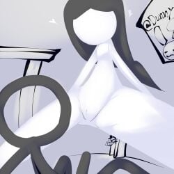 animator_vs_animation dunnythebunny mitsi_(animator_vs_animation) nude nude_female pussy simple_background small_breasts stick_figure stickman twitter_username victim_(animator_vs_animation) white_skin