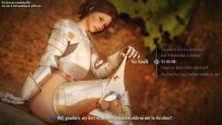 armor armored_female ass_out banner bare_ass blue_eyes brown_hair choice choices dialogue dungeon freckles freckles_on_face hud light-skinned_female light_skin modded molagballin panties panties_in_hand panties_with_bow partially_clothed short_hair showing_panties sitting sitting_on_floor skyrim solo solo_female status_ailment status_effect story teasing teasing_viewer text the_elder_scrolls the_elder_scrolls_v:_skyrim user_interface white_panties