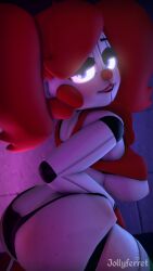 4k ass ass_focus baby_(fnafsl) blue_eyes breasts breasts_out circus_baby circus_baby_(fnaf) clown clown_girl clown_makeup female female_focus female_only five_nights_at_freddy's five_nights_at_freddy's:_sister_location glowing glowing_eyes huge_ass huge_breasts jollyferret looking_at_viewer nude nude_female photoshop red_hair robot robot_girl robot_humanoid sfm sister_location smile smiling smirk smirking solo source_filmmaker summer_of_87_baby thong white_body white_skin